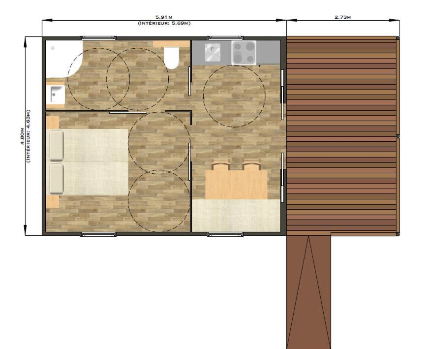 Lodges Du Camping Les 4 Saisons Grane Exterior photo